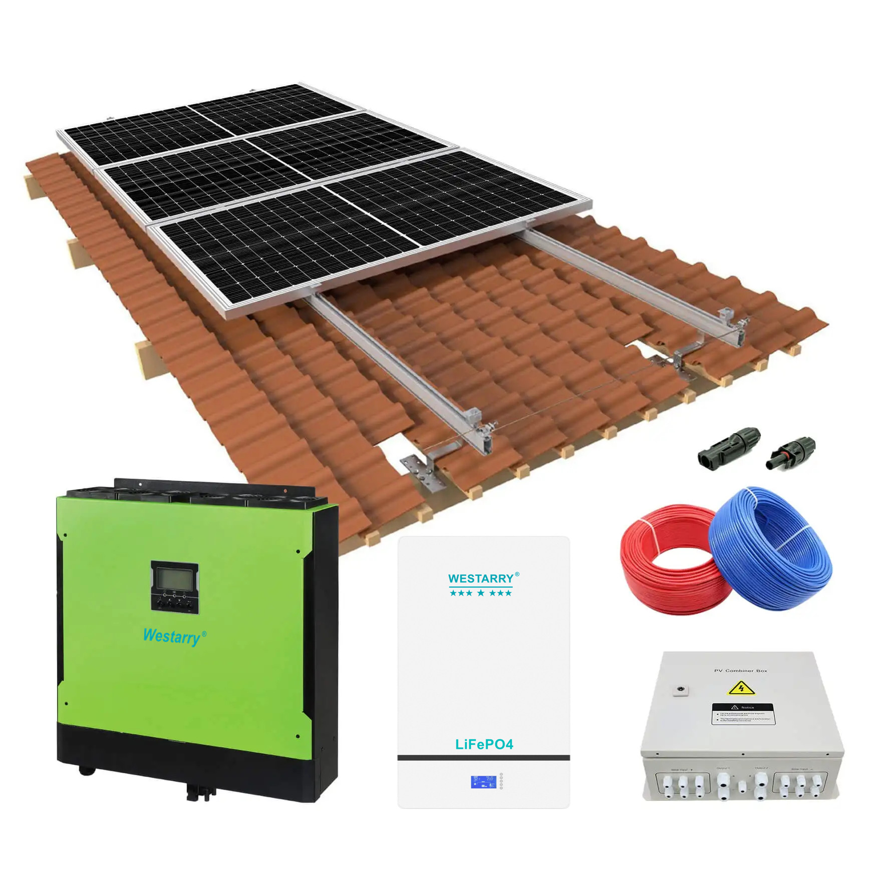 Westarry Hot Sales Complete Set Hybrid Solar System Solar Energy System 10kw Solar Power System Home