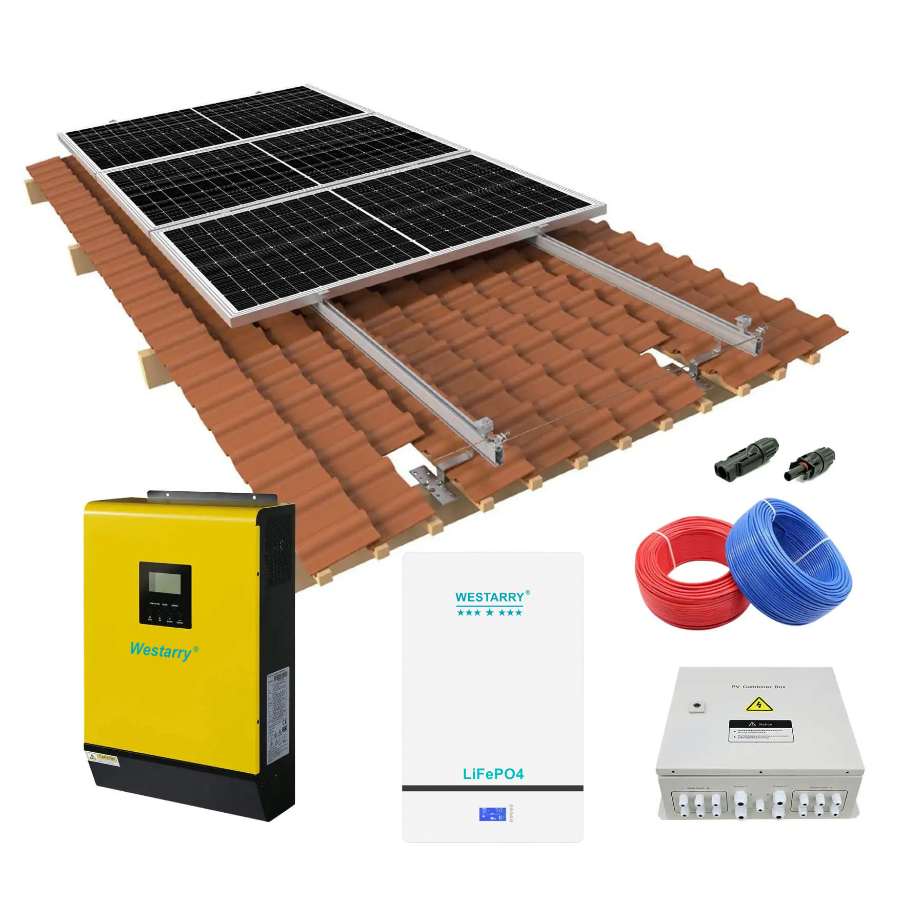 Westarry Complete Set Solar Energy System 5kw Hybrid Solar System For Home