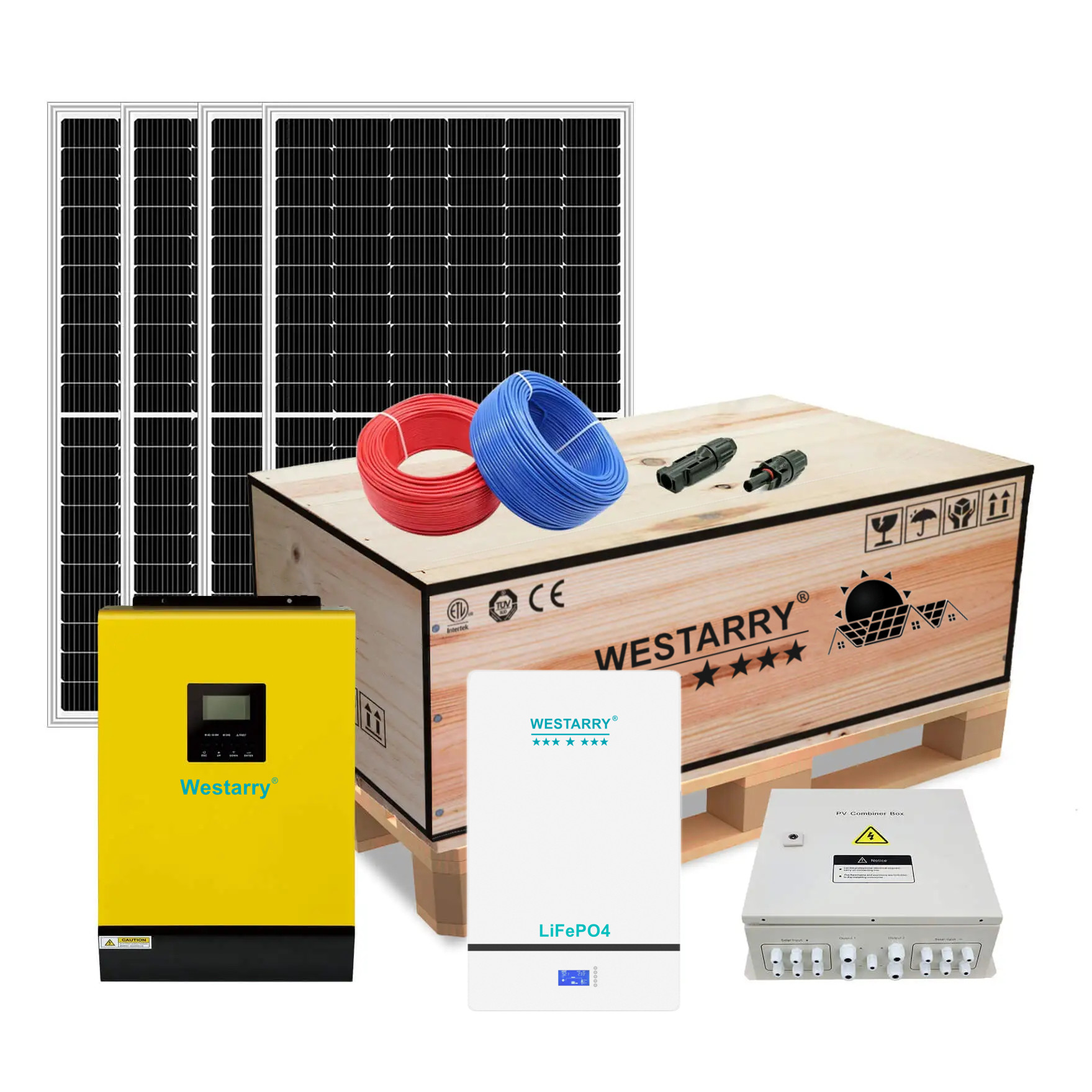 Westarry Complete Set Solar Energy System 5kw Hybrid Solar System For Home
