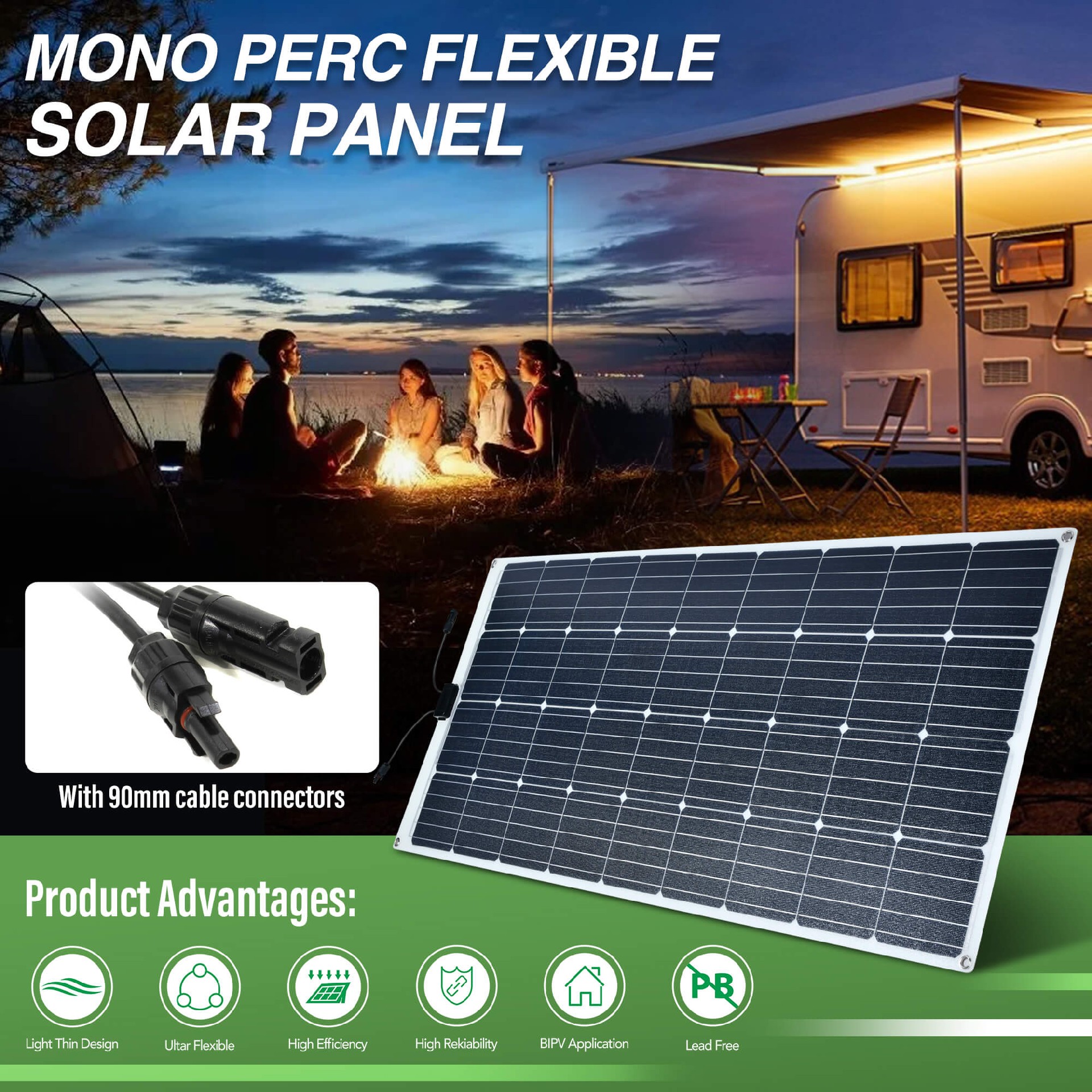 Application and description of flexible solar panels