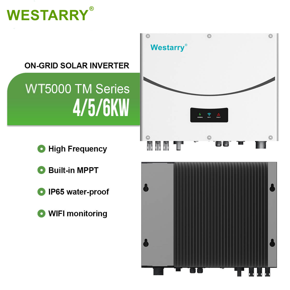 Westarry 15KW LED display IP65 Protection CT meter limited pure sine wave inverter