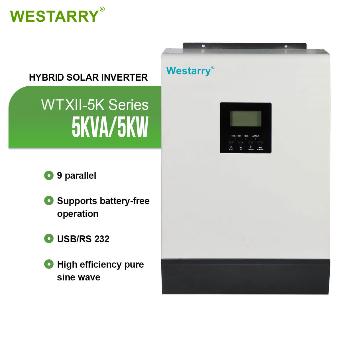 Westarry 5kva Solar Inverter Hybrid Parallel Connection Inverter  Mppt