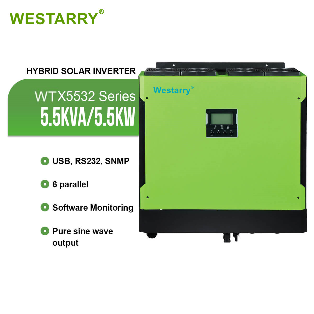Westarry 5.5kw 48v Hybrid Inverter Mppt Hybrid On Off Grid Inverter For Solar Power Inverter