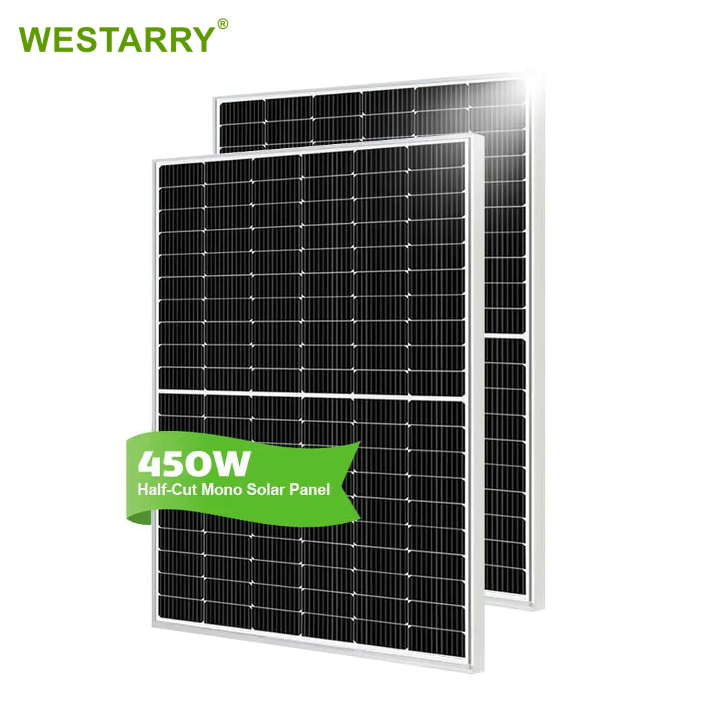 Westarry High Quality 9bb Solar Panels 450w Half-cell Panels Solar 450w Mono Solar Panels