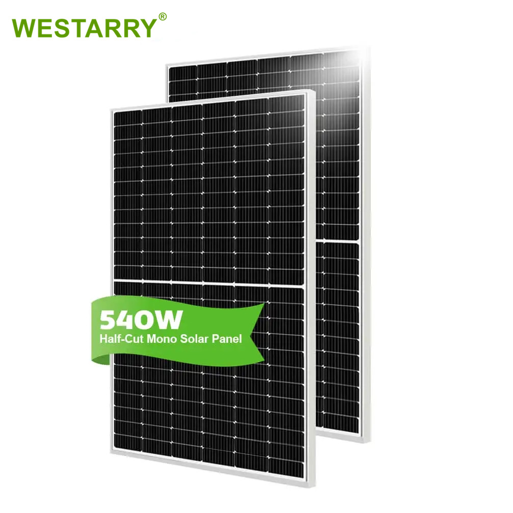 Westarry high Efficiency Solar 540W 9BB Half Cut Cell Mono Solar Panel PERC Half Cell 132 Cell