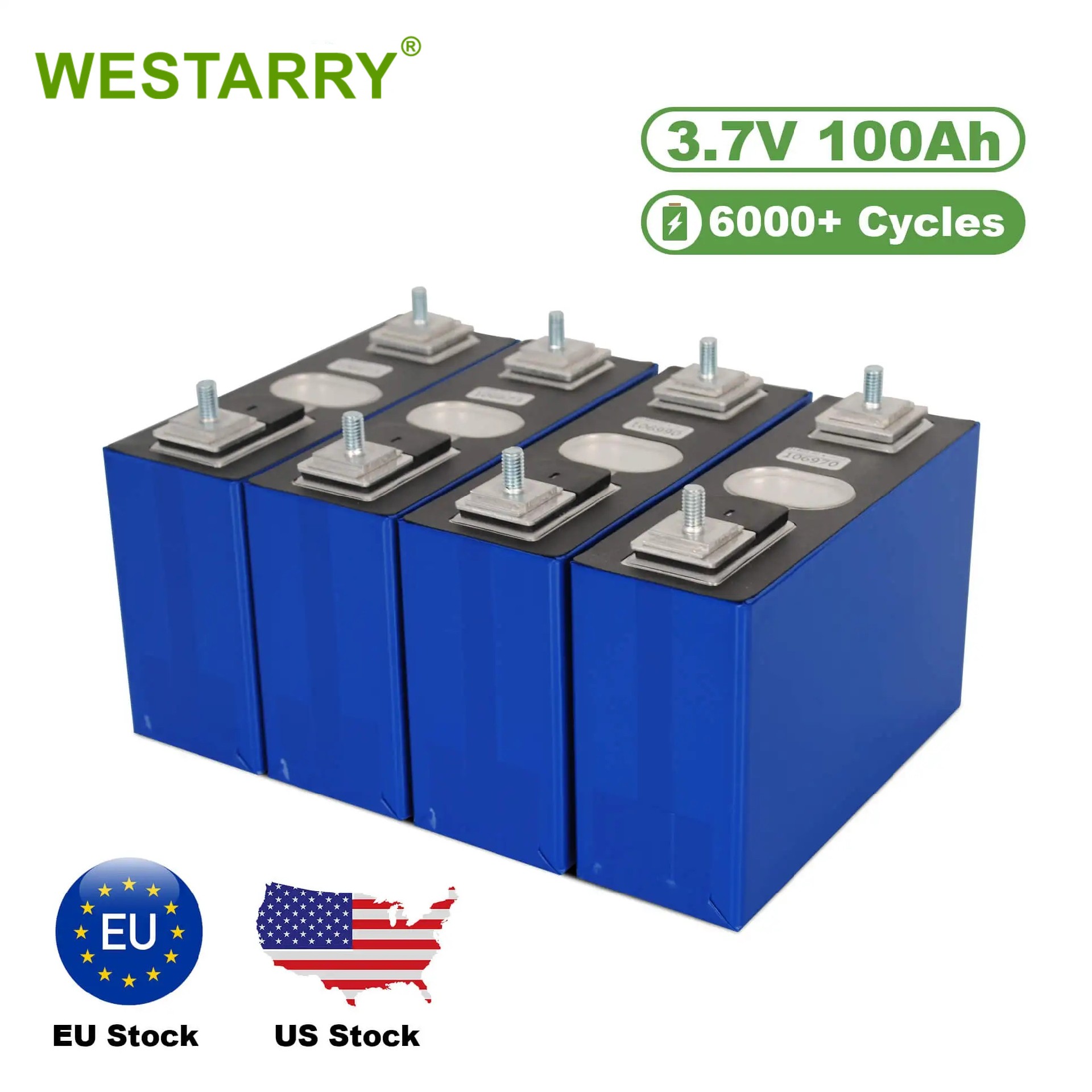 Westarry Lifepo4 Lithium Battery 3.7v 100ah Lithium Iron Phosphate Battery Pack