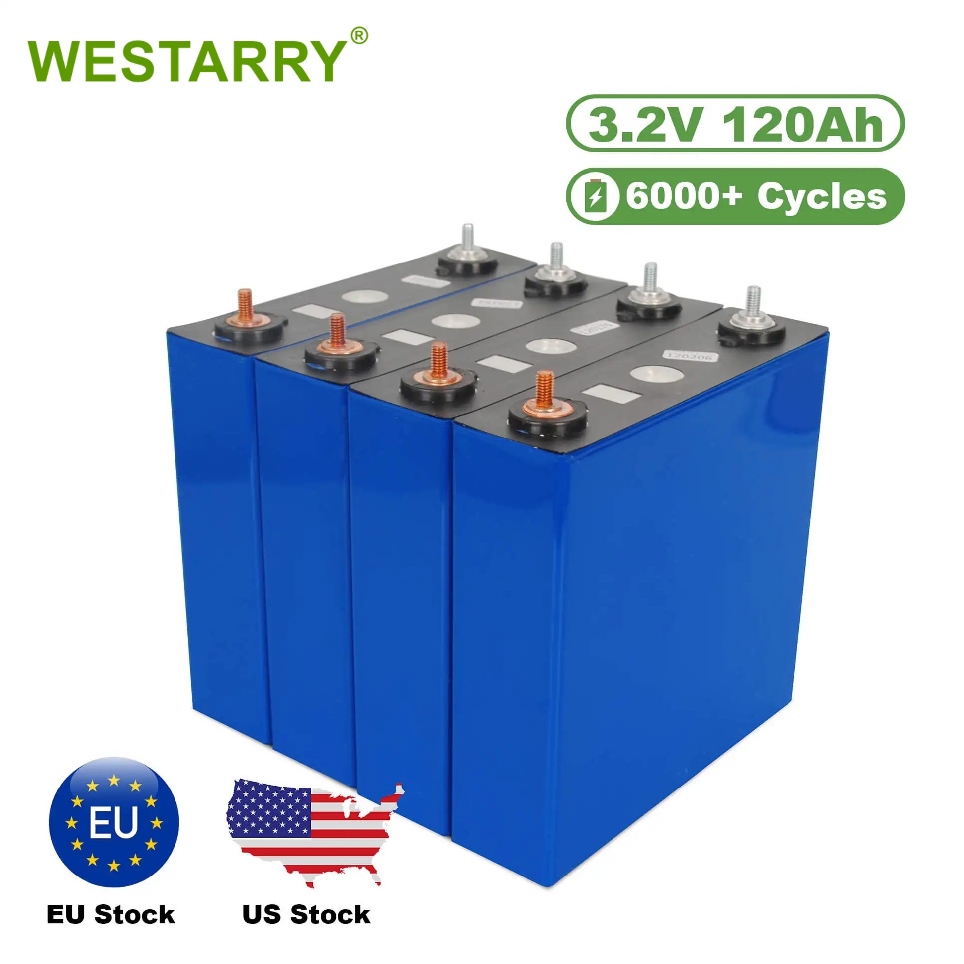 Westarry High Capacity 120ah 3.2v Battery Cell Lifepo4 Battery Cells For Energy Storage System