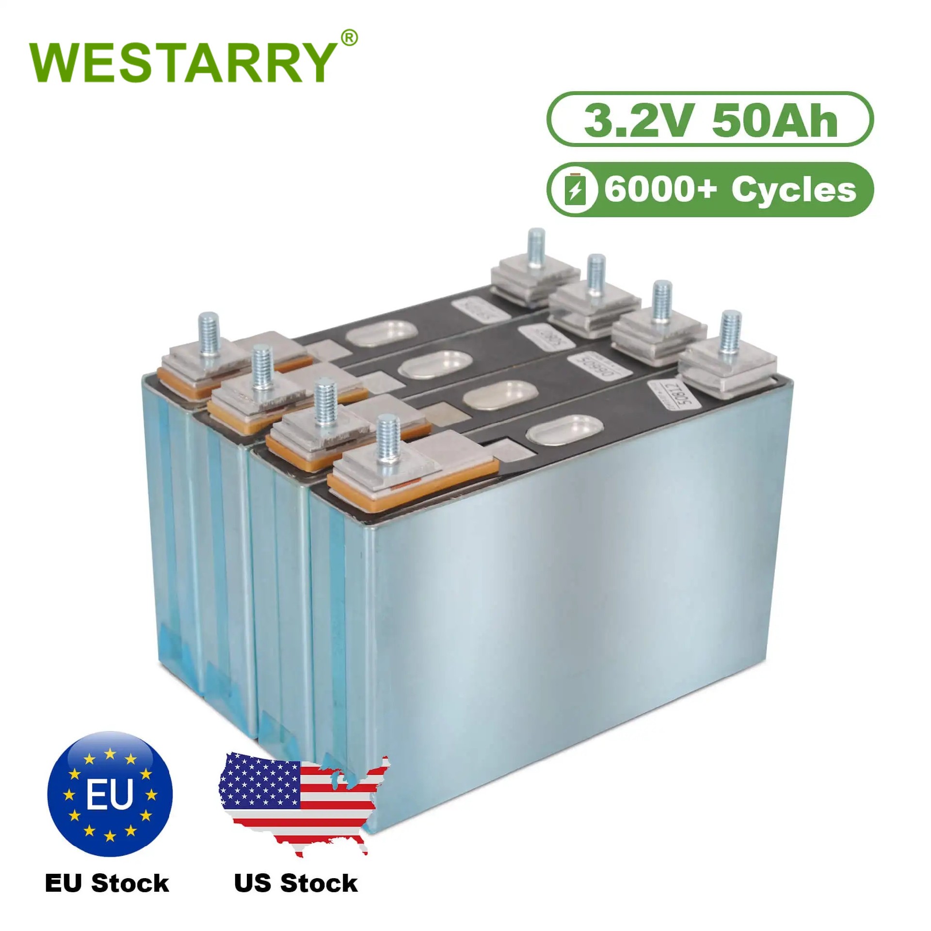 Westarry LifePO4 Battery Cell 3.2V 50AH Lithium Iron Phosphate Battery For RV Solar Energy