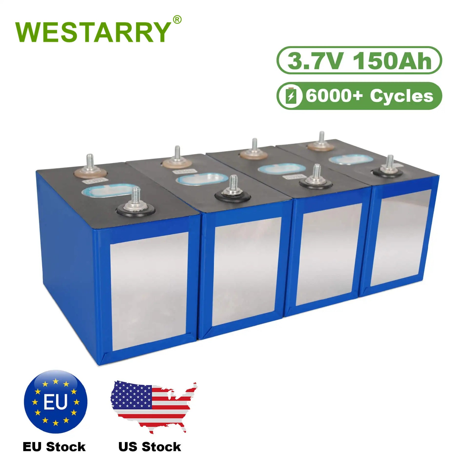 Westarry Lifepo4 Battery Cell 3.7v 150ah Prismatic Lithium Ion Batteries