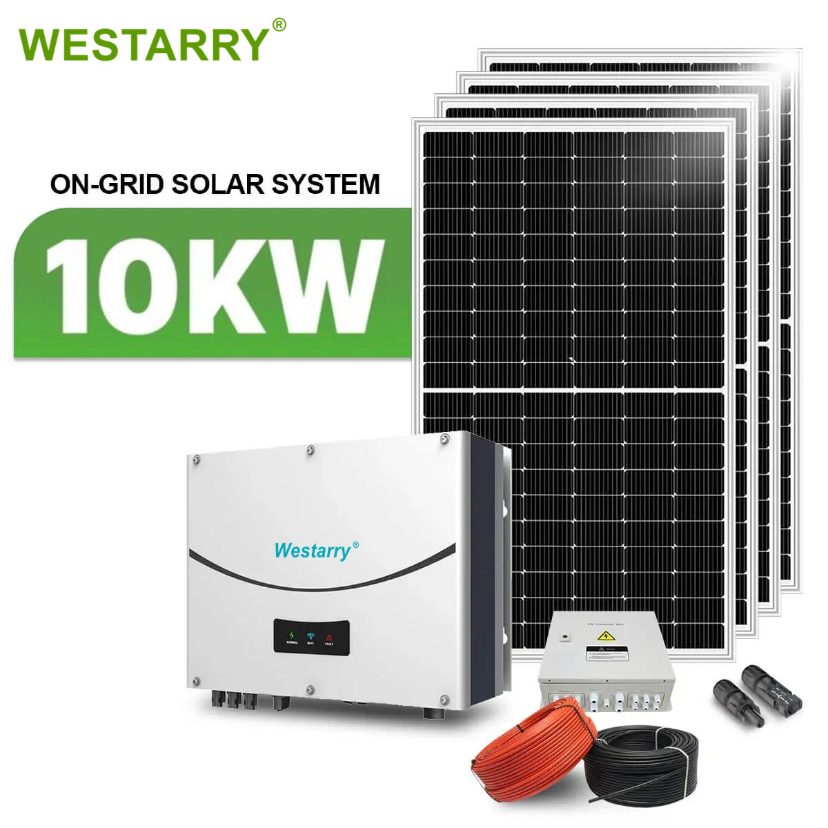 Westarry Complete Set Solar Panel Power System 10kw Solar Energy Residential On-grid Solar System