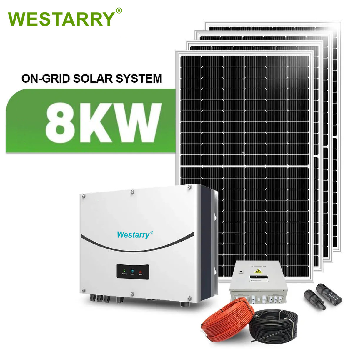 Westarry 8kw On-grid Easy Install Photovoltaic Single Phase Solar Home Power System