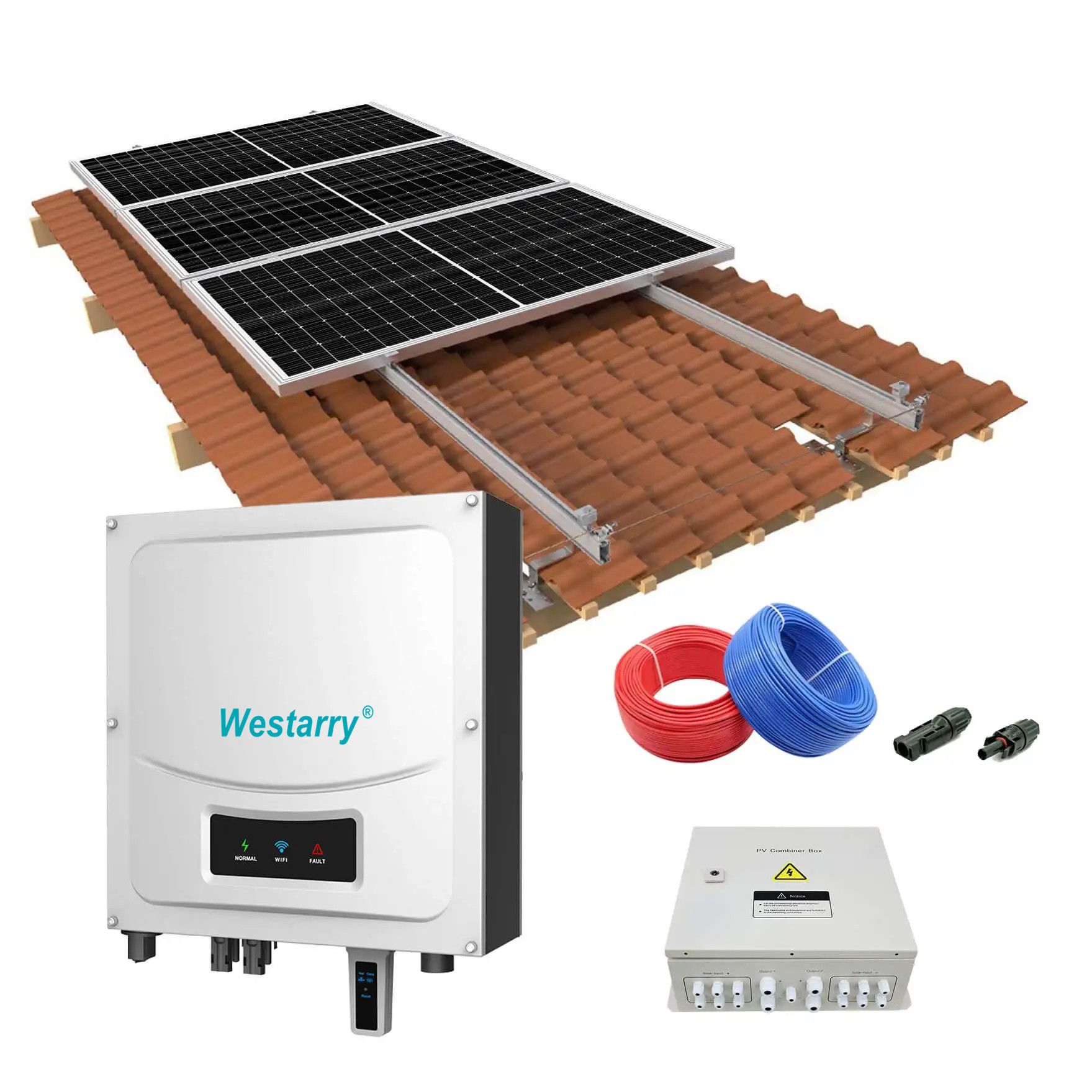 Westarry On-grid Solar System Hybrid Solar System On Grid 5kw Solar System
