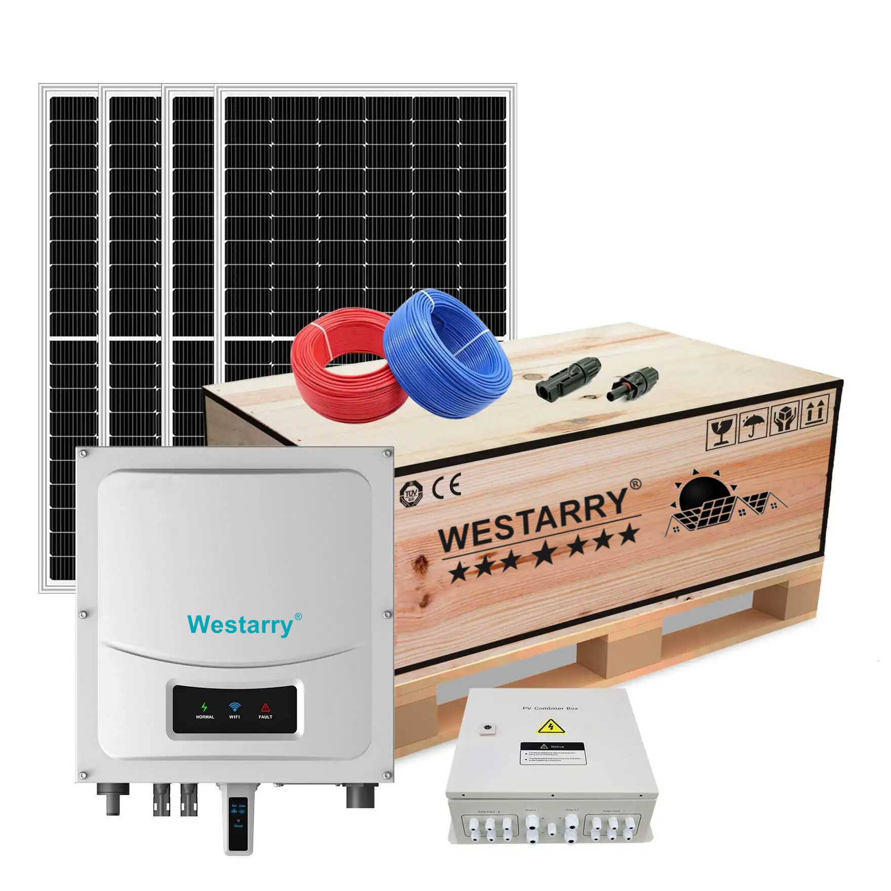 Westarry On-grid Solar System Hybrid Solar System On Grid 5kw Solar System