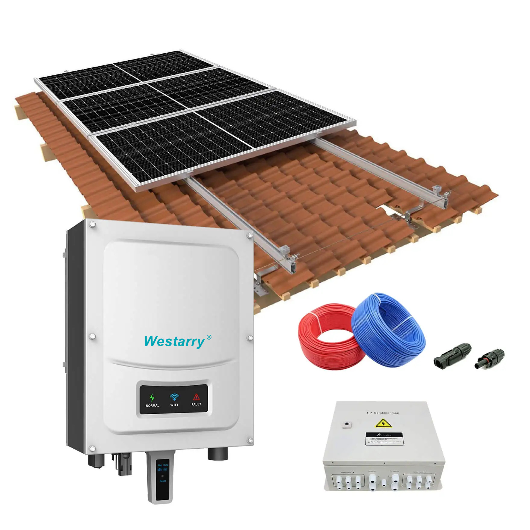 Westarry Complete Solar System 3kw On Grid Solar Panel Kit