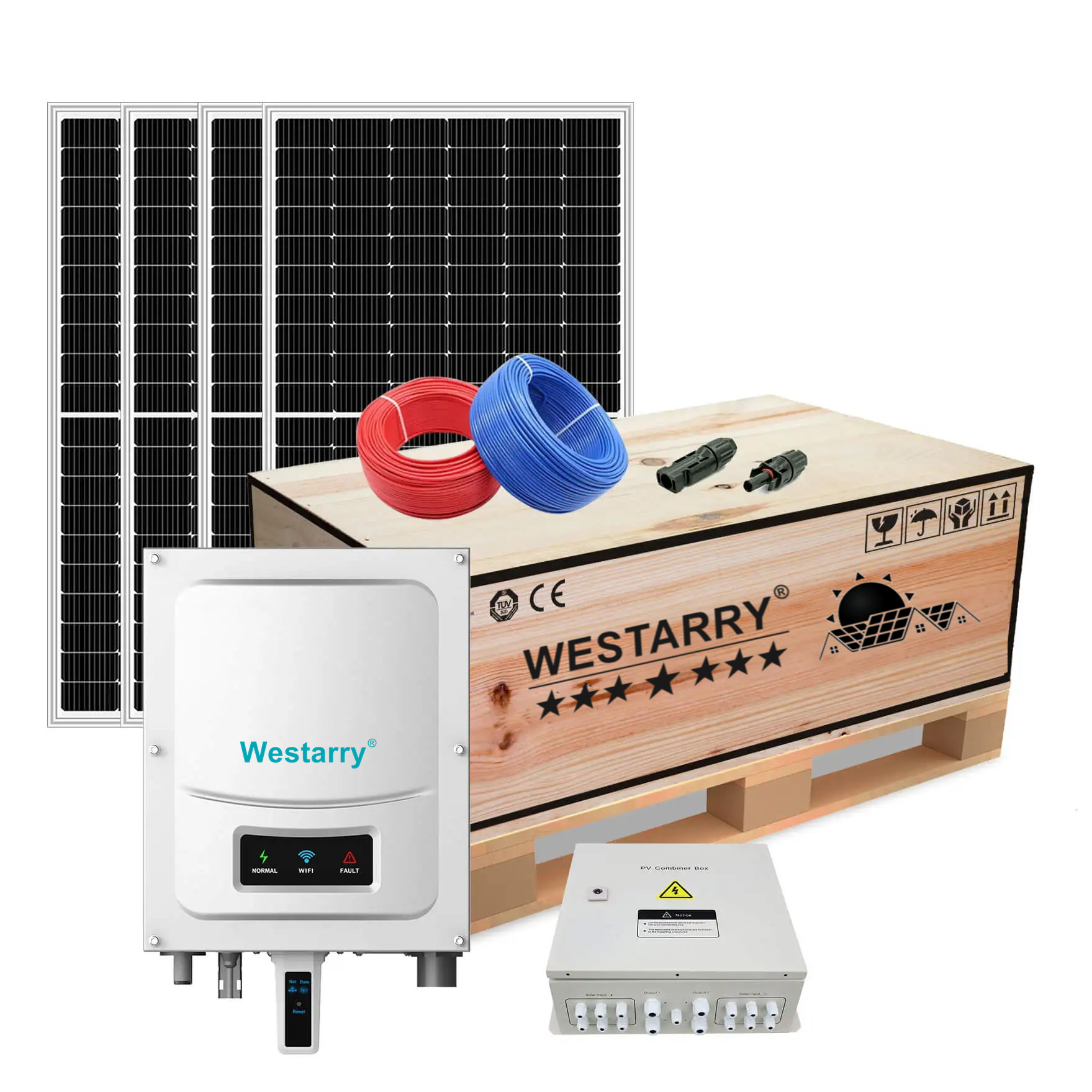 Westarry Complete Solar System 3kw On Grid Solar Panel Kit