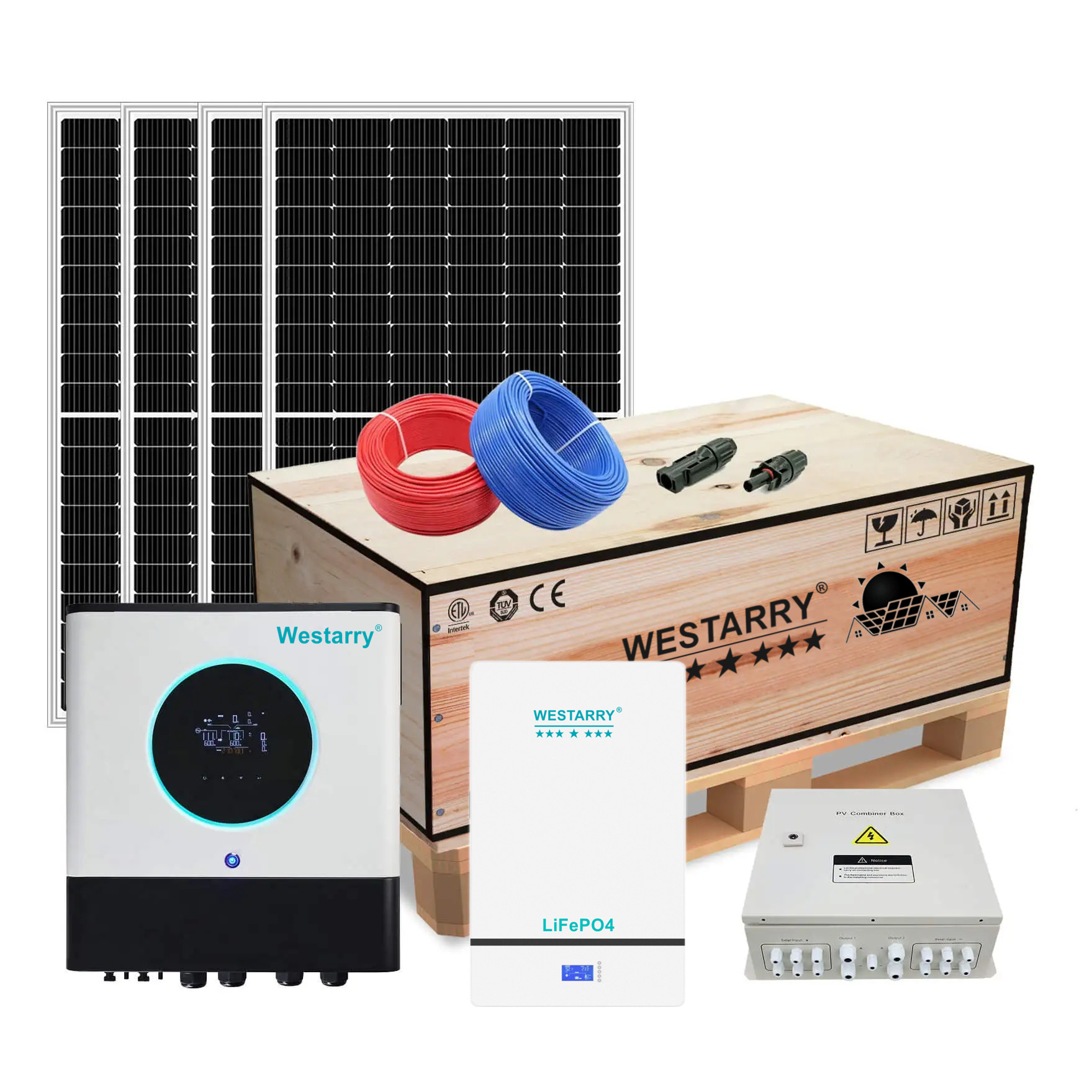 Westarry Complete Off Grid Solar Kits 11kw Solar Panel System Camping Solar Energy Systems