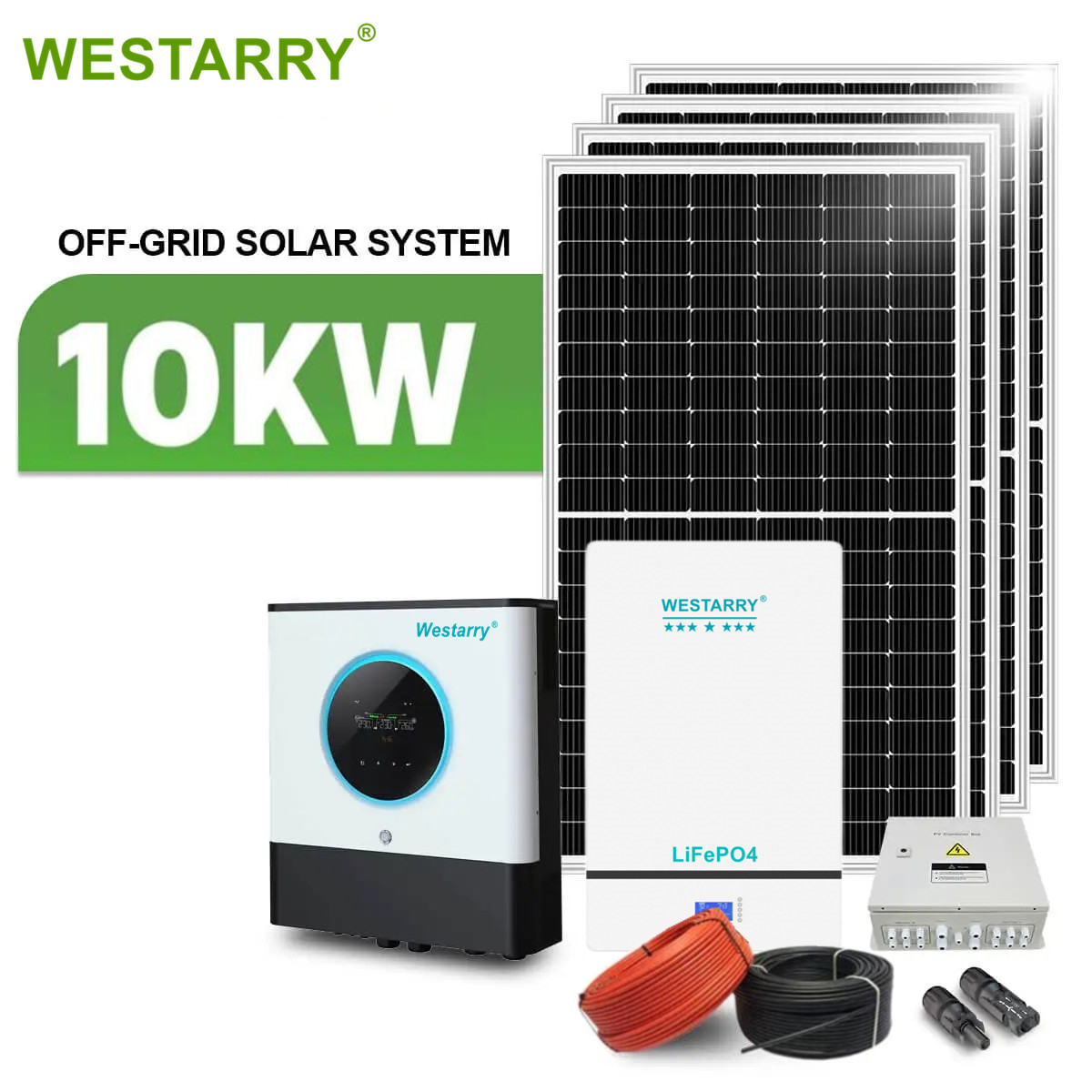 Westarry Complete Set 10000w Hybrid Off Grid Solar Energy System 10 Kw Solar Power Systems