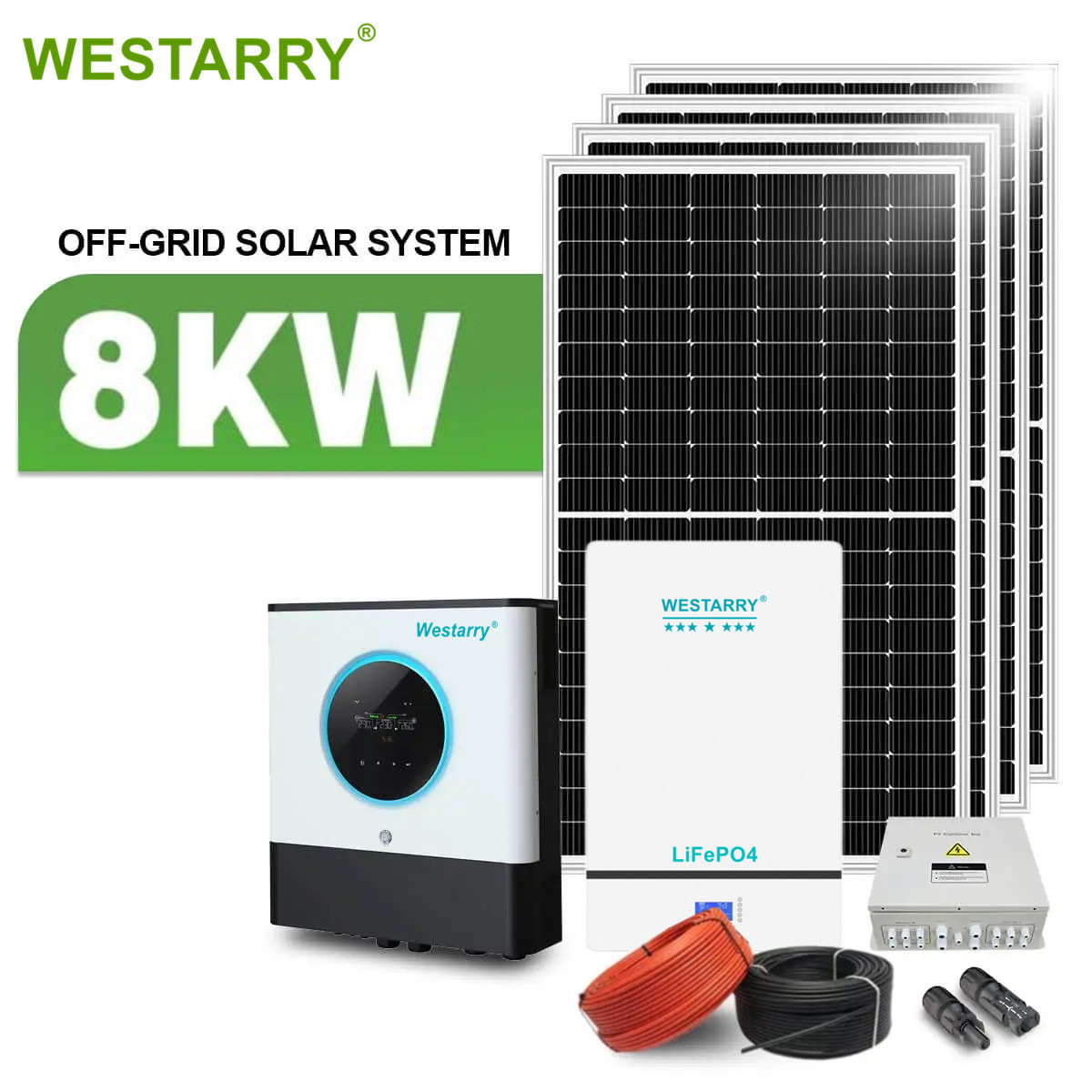 Westarry Complete Off Grid 8kw Home Solar System 8kw Solar Energy 8000w Solar Panel