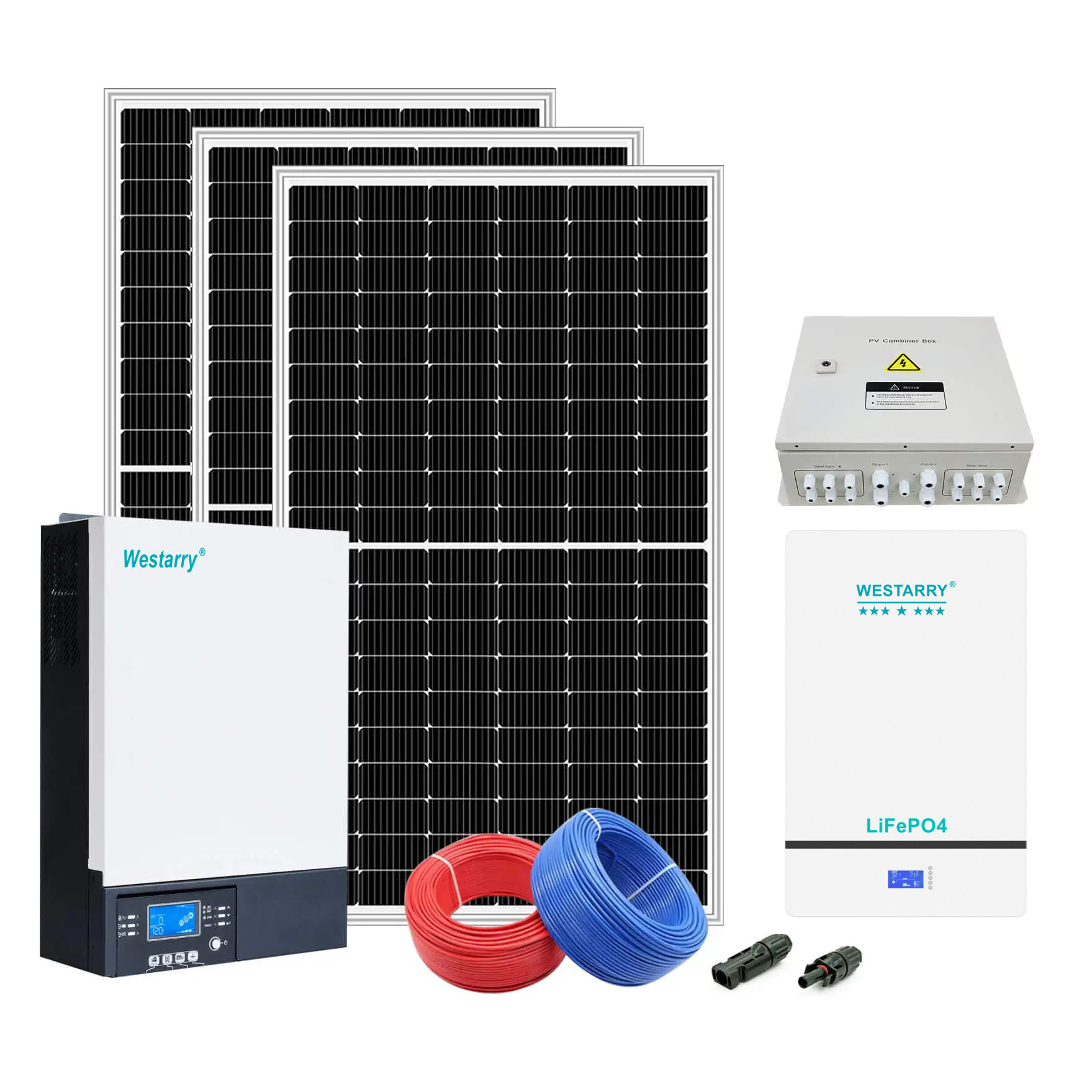 Westarry 5kw off grid solar power panel system kit set for home
