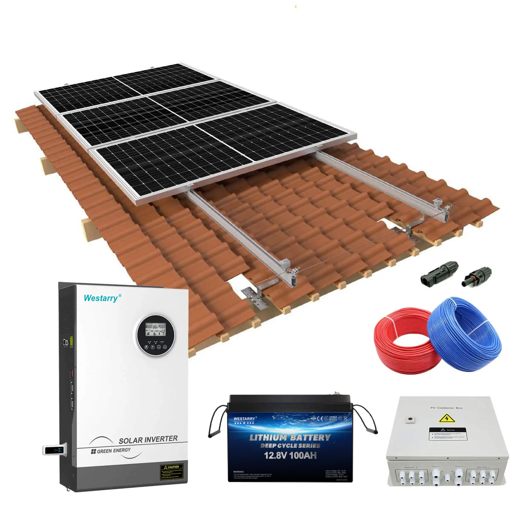 Westarry Hybrid Grid Solar System 3KW Solar System Power Hybrid Solar Energy System Home