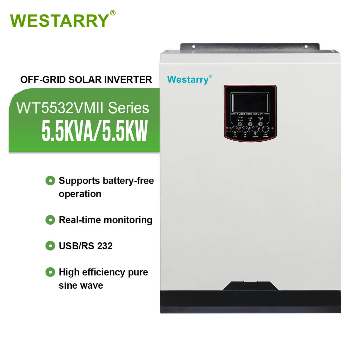 Westarry Solar Inverter Mppt Solar Pump Inverter 5.5kw 48v Solar Power Inverter