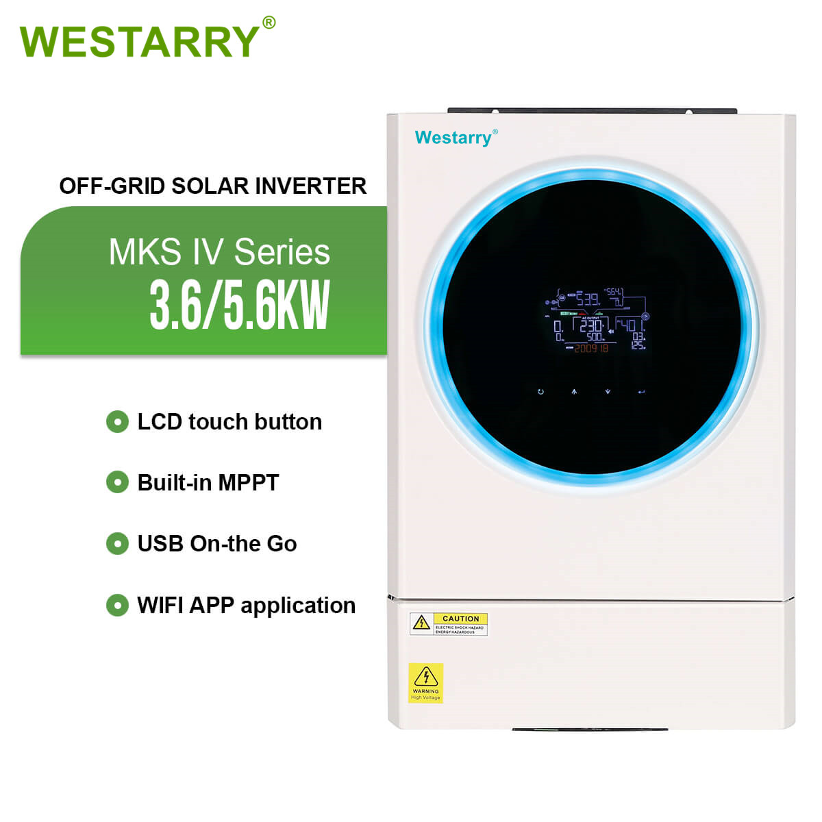Westarry Off grid 5.6kw MKS IV 120a 48v built-in WIFI MPPT charger pure sine wave hybrid solar inverter 5.6kva