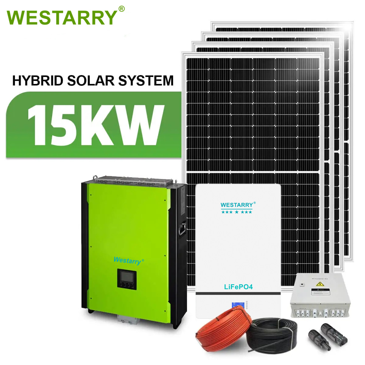 Westarry Complete Solar Energy System Home 15kw Off Grid Hybrid Solar Panel Power System