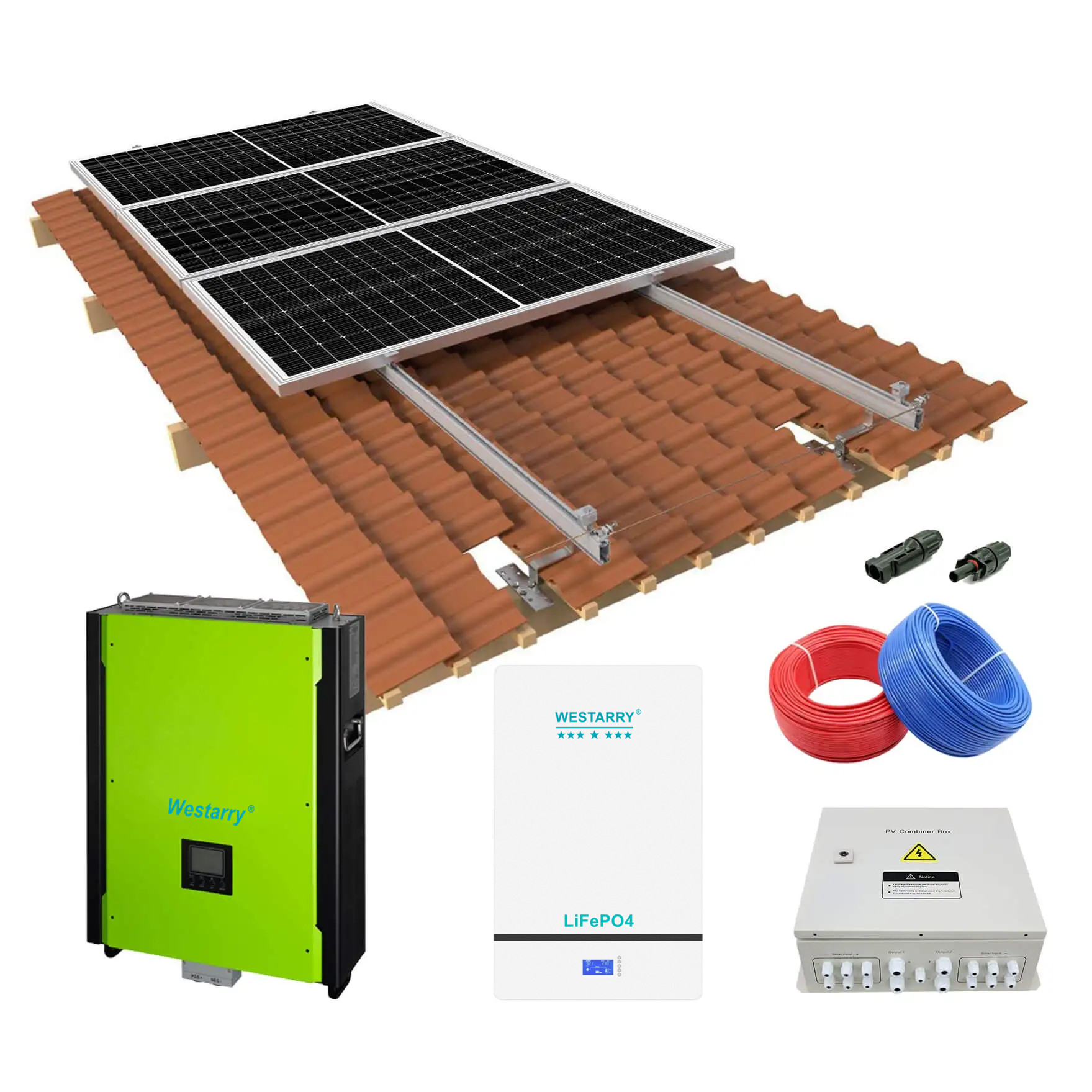 Westarry Complete Solar Energy System Home 15kw Off Grid Hybrid Solar Panel Power System