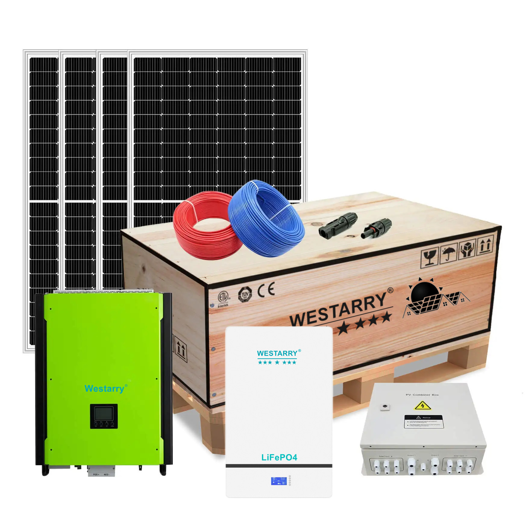 Westarry Complete Solar Energy System Home 15kw Off Grid Hybrid Solar Panel Power System