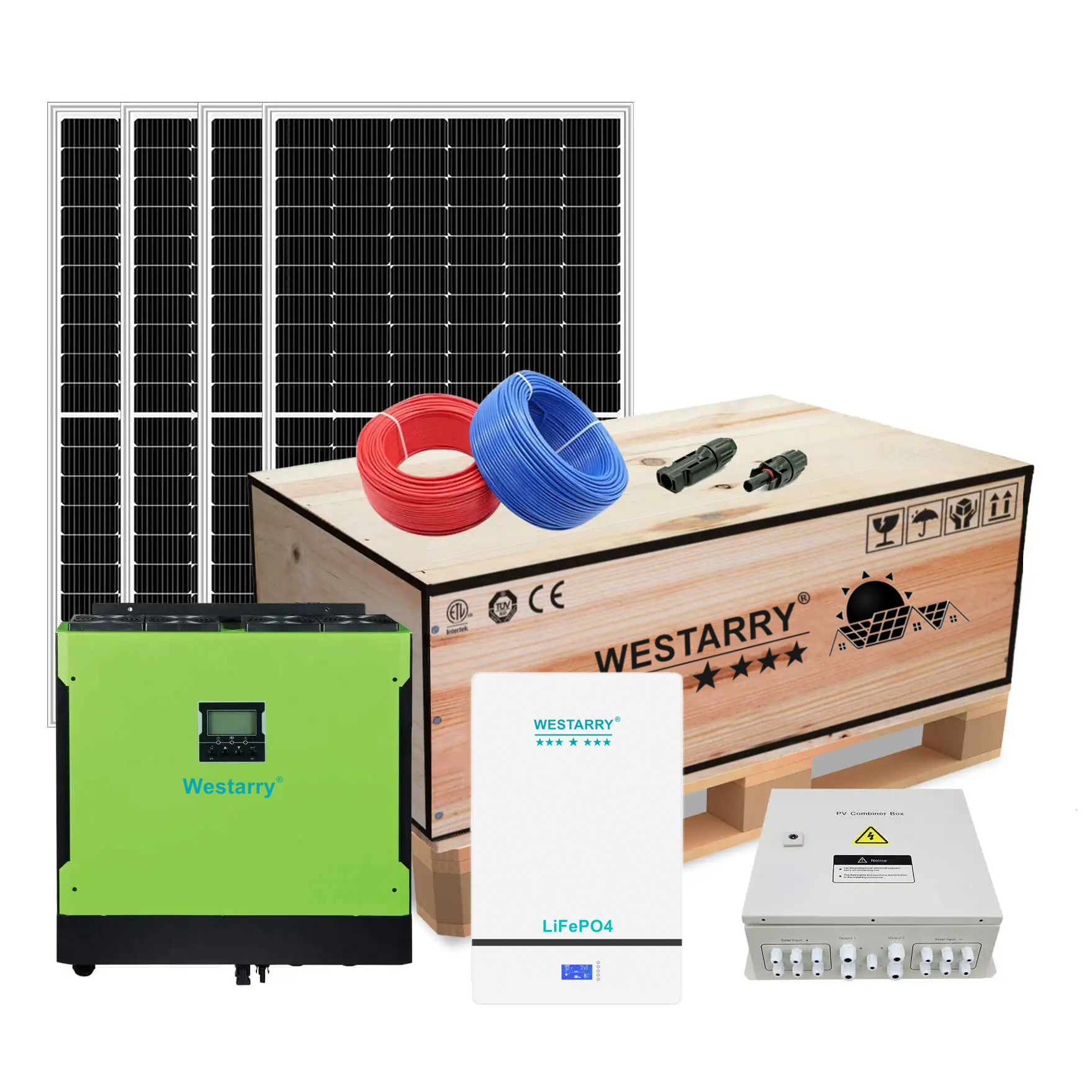 Westarry Hot Sales Complete Set Hybrid Solar System Solar Energy System 10kw Solar Power System Home